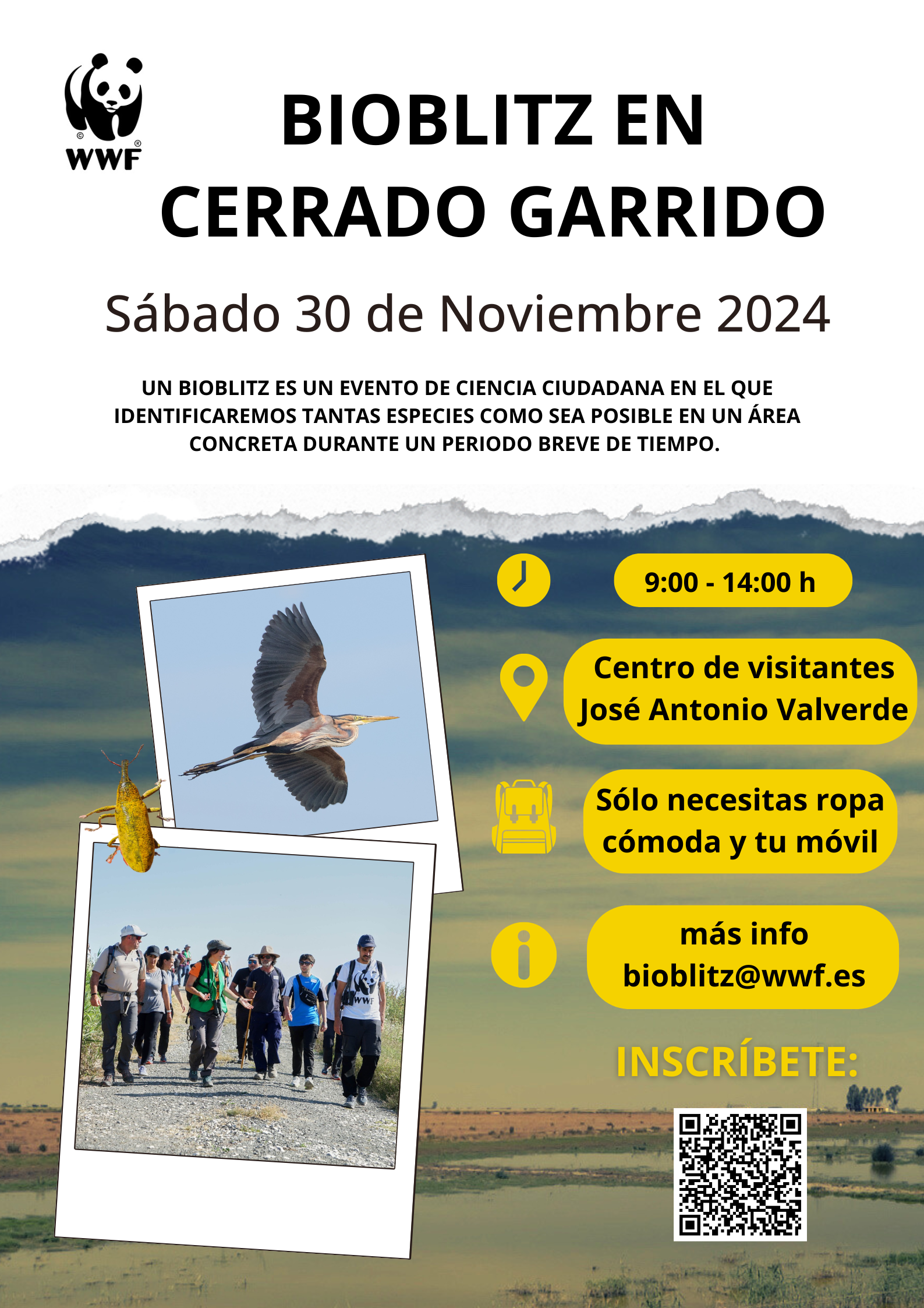 Cartel Bioblitz Cerrado Garrido WWF